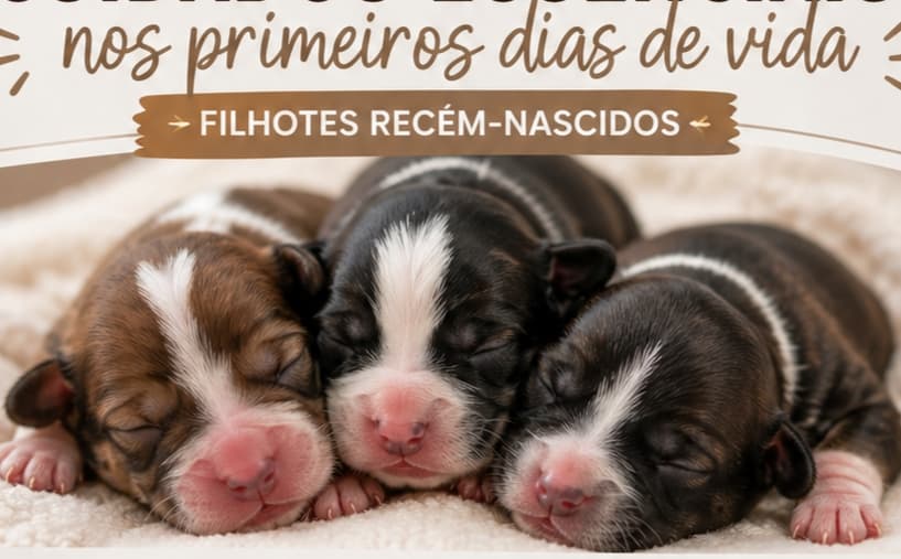 Filhotes recém-nascidos precisam de total cuidado nos primeiros dias